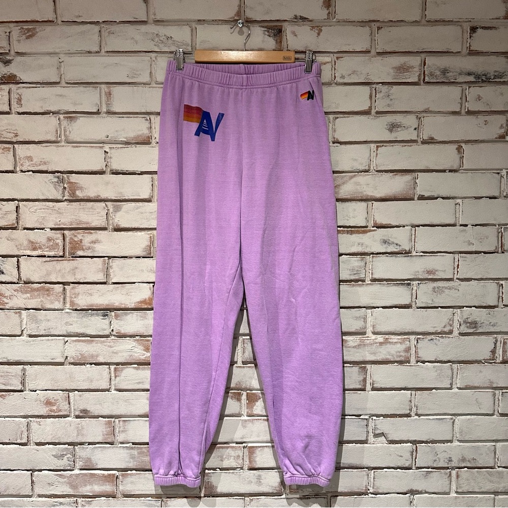 Aviator Nation Purple Lavender Logo Sweatpants